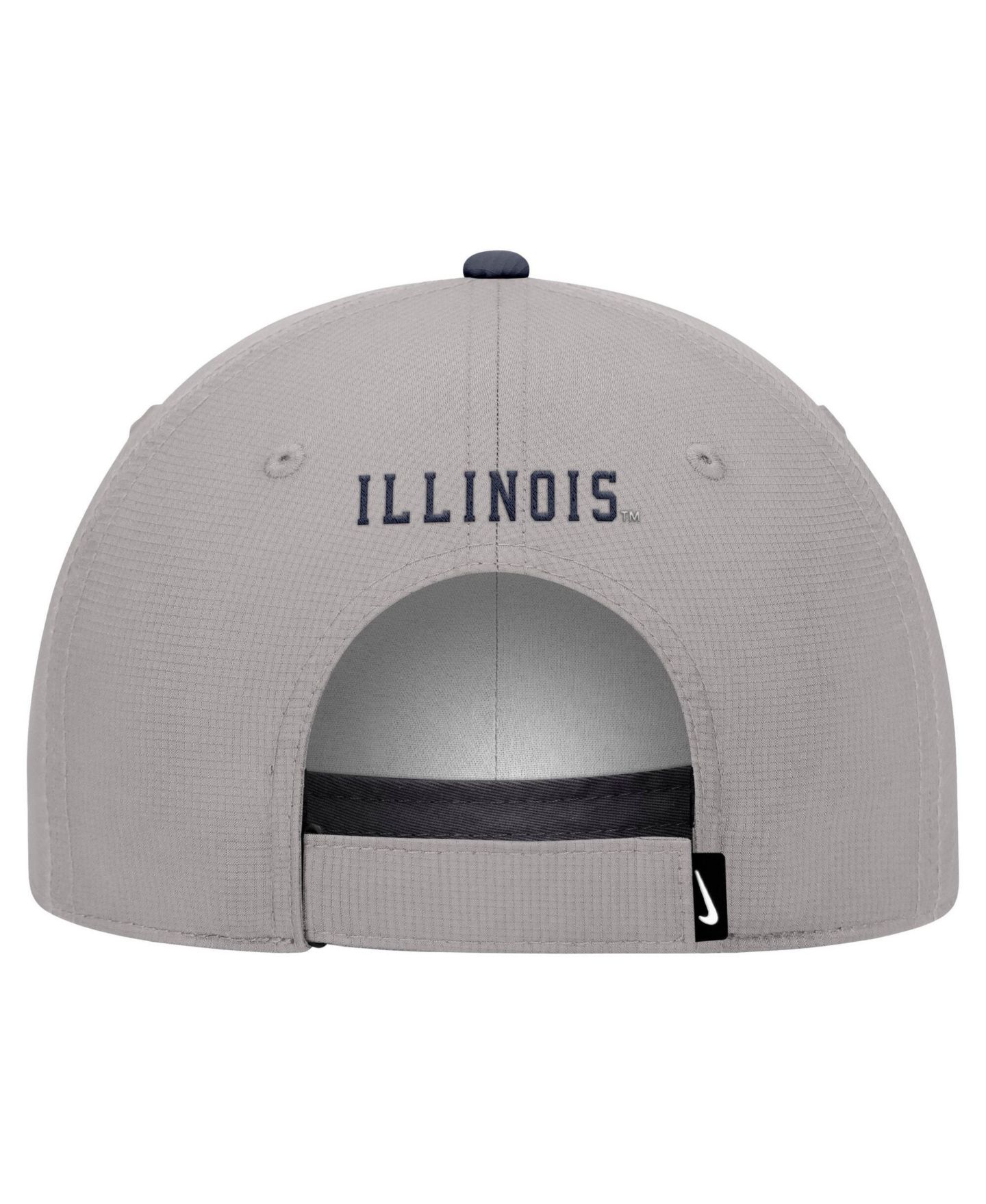 Мужская кепка Nike Gray Illinois Fighting Illini Ripstop Dri-FIT Adjustable Hat — фото 2