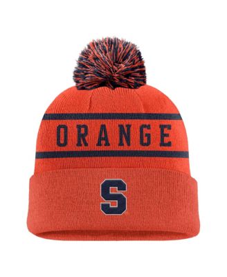 Men's Orange Syracuse Orange Peak Cuffed Knit Hat with Pom