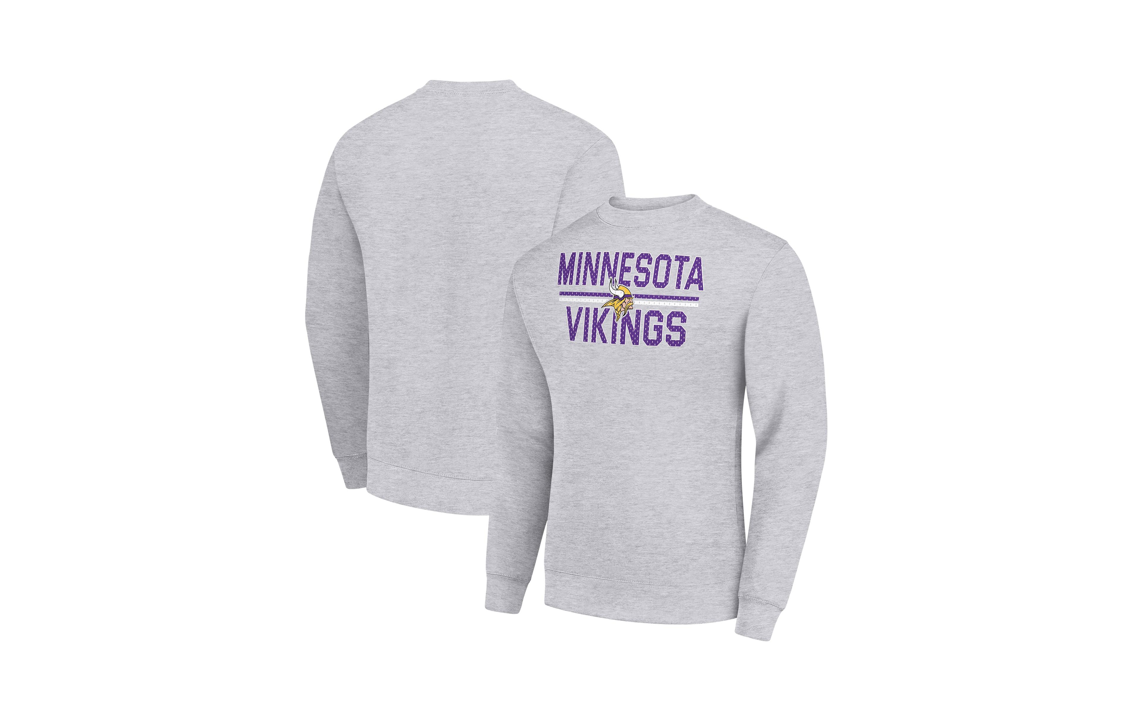 Starter Men's Minnesota Vikings Graphic Crewneck Pullover Sweatshirt