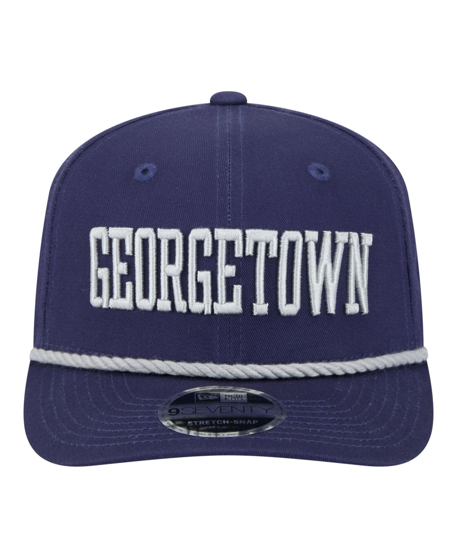 Men's Navy Georgetown Hoyas Wordmark Rope 9SEVENTY Stretch-Snap Hat