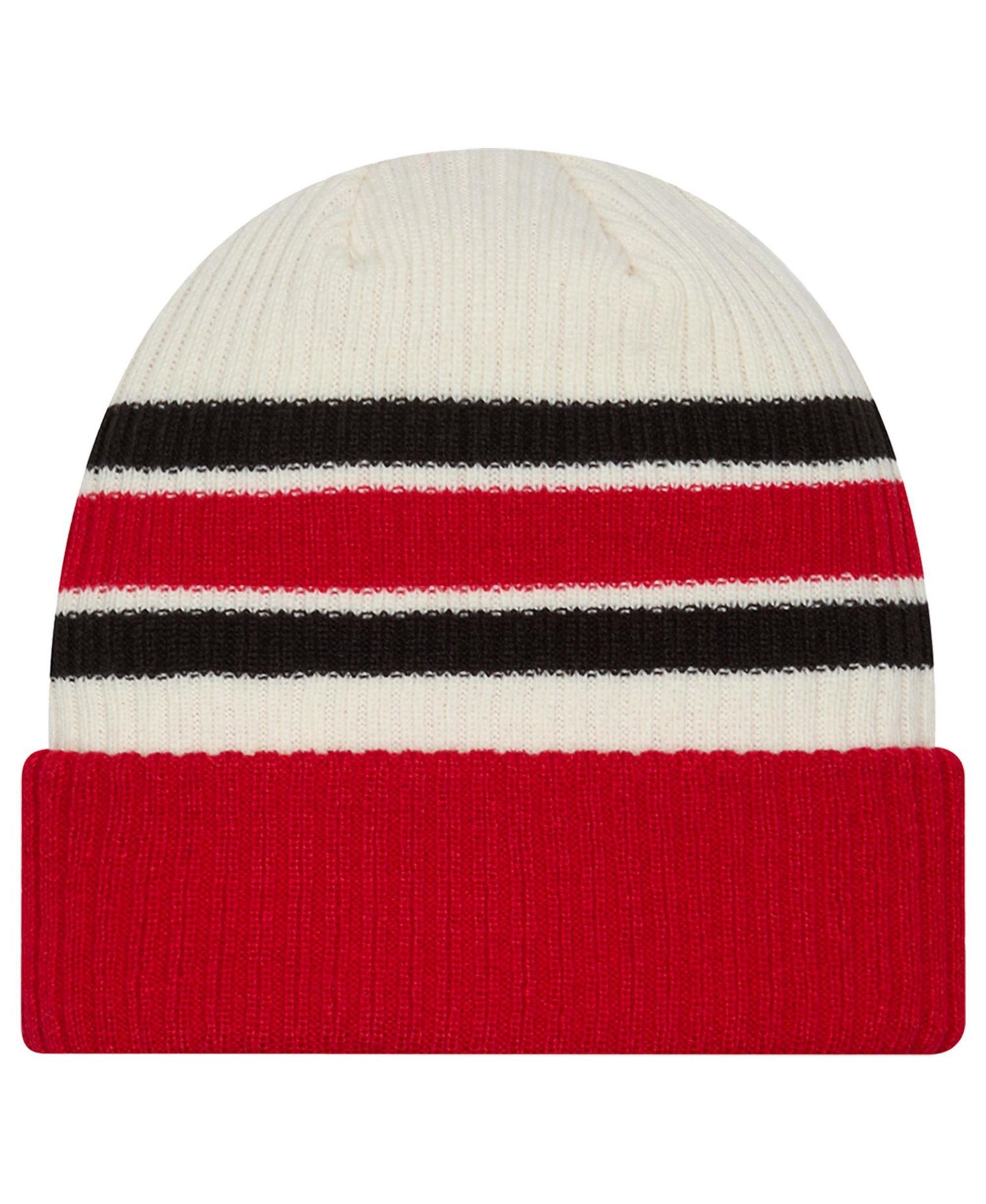 Men's Cream/Red Carolina Hurricanes Vintage Cuffed Knit Hat