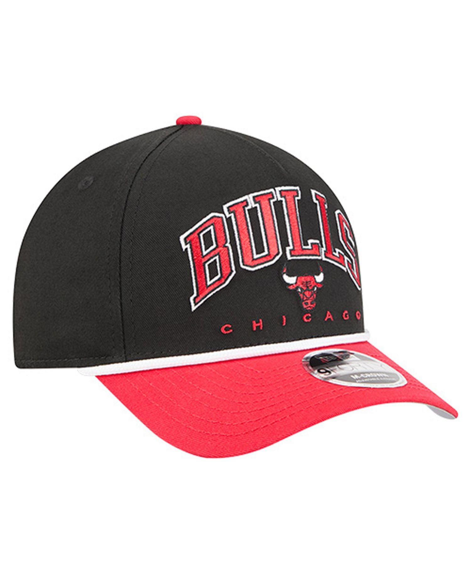 Men's Black Chicago Bulls Bold Arch COOLERA 9FORTY A-Frame M-Crown Adjustable Hat