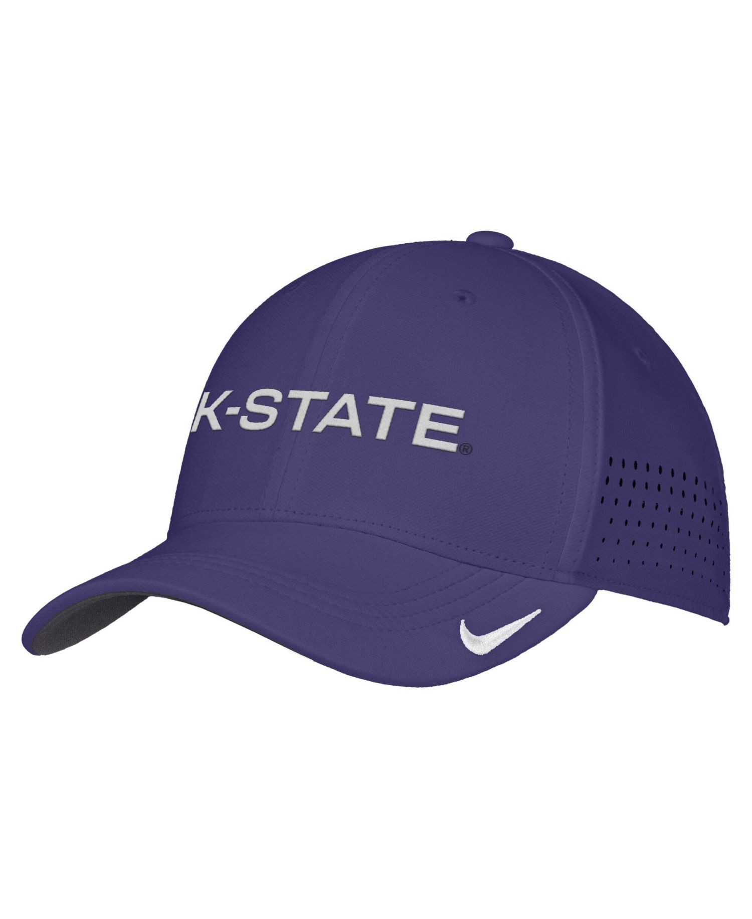 Men's Purple Kansas State Wildcats 2026 On-Field AeroBill SwooshFlex Dri-FIT Hat