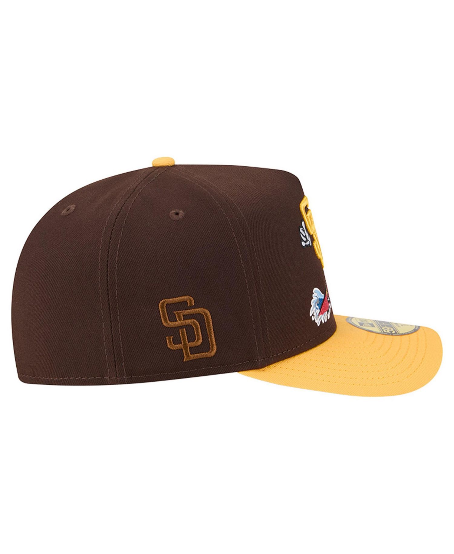 Men's Dark Brown/Yellow San Diego Padres Cartoon A-Frame 59FIFTY Fitted Hat