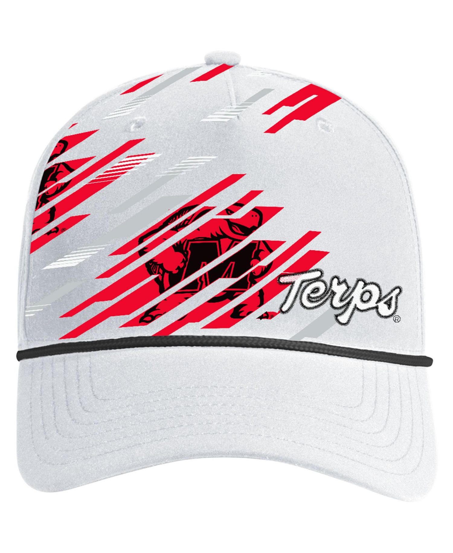Men's White Maryland Terrapins College Essentials Driver Rope Iso-Chill Adjustable Hat