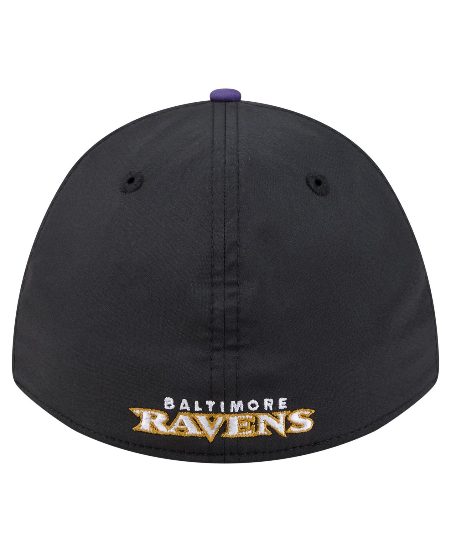 Мужская кепка New Era Black/Purple Baltimore Ravens Rope M-Crown A-Frame 39THIRTY Flex Hat — фото 4