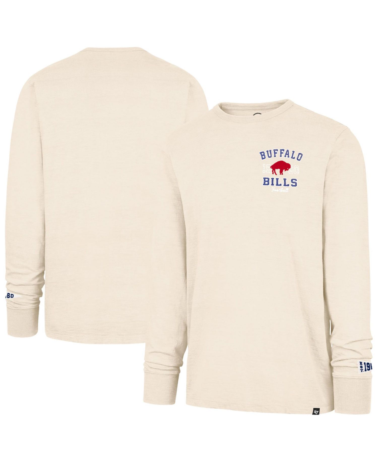 Men's '47 Tan Buffalo Bills Heavy Slub Long Sleeve T-Shirt