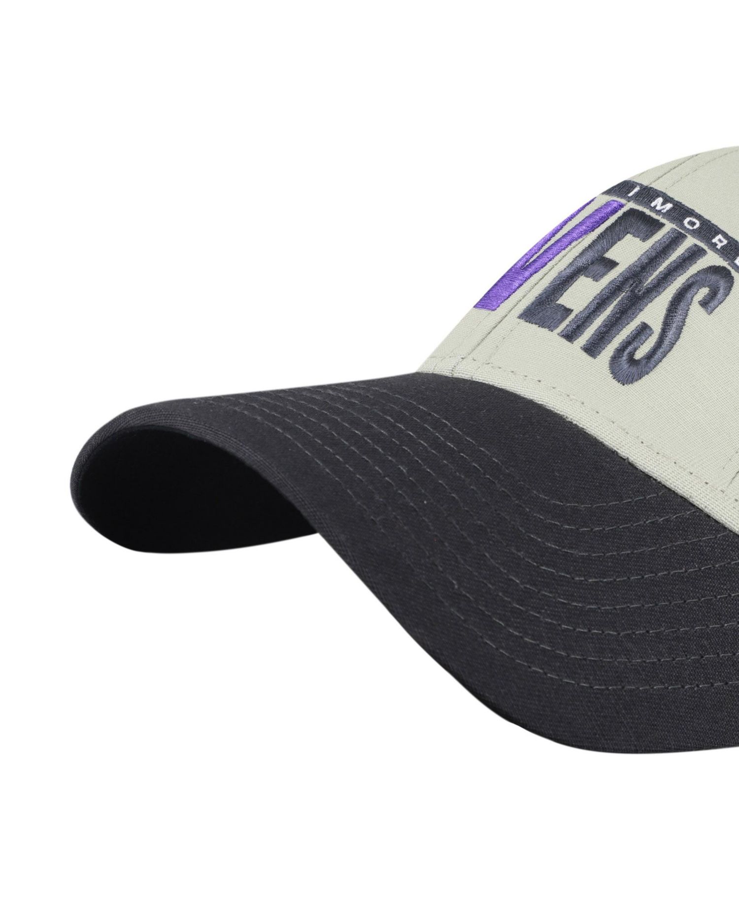 Men's '47 Gray/Black Baltimore Ravens Half Block Text MVP Adjustable Hat