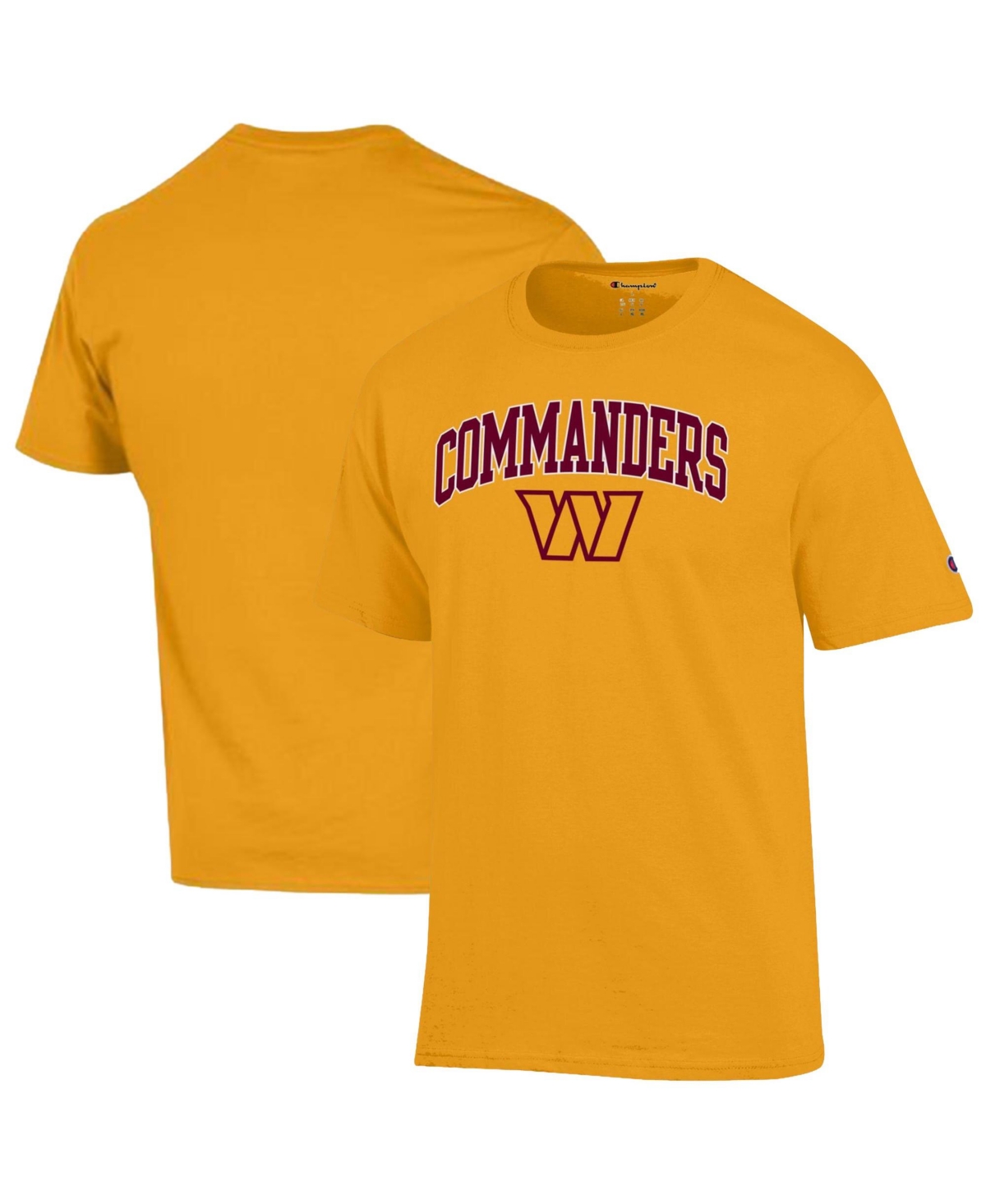 Champion Men's Washington Commanders Arch Over Logo Screen-Print Crewneck T-Shirt