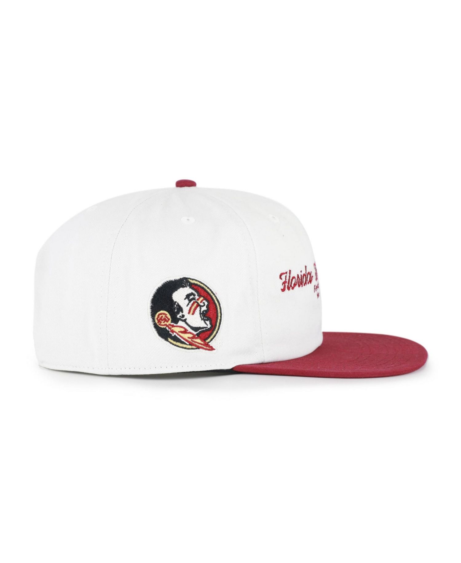 Men's '47 White/Garnet Florida State Seminoles Script Stack Relaxed Captain Adjustable Hat