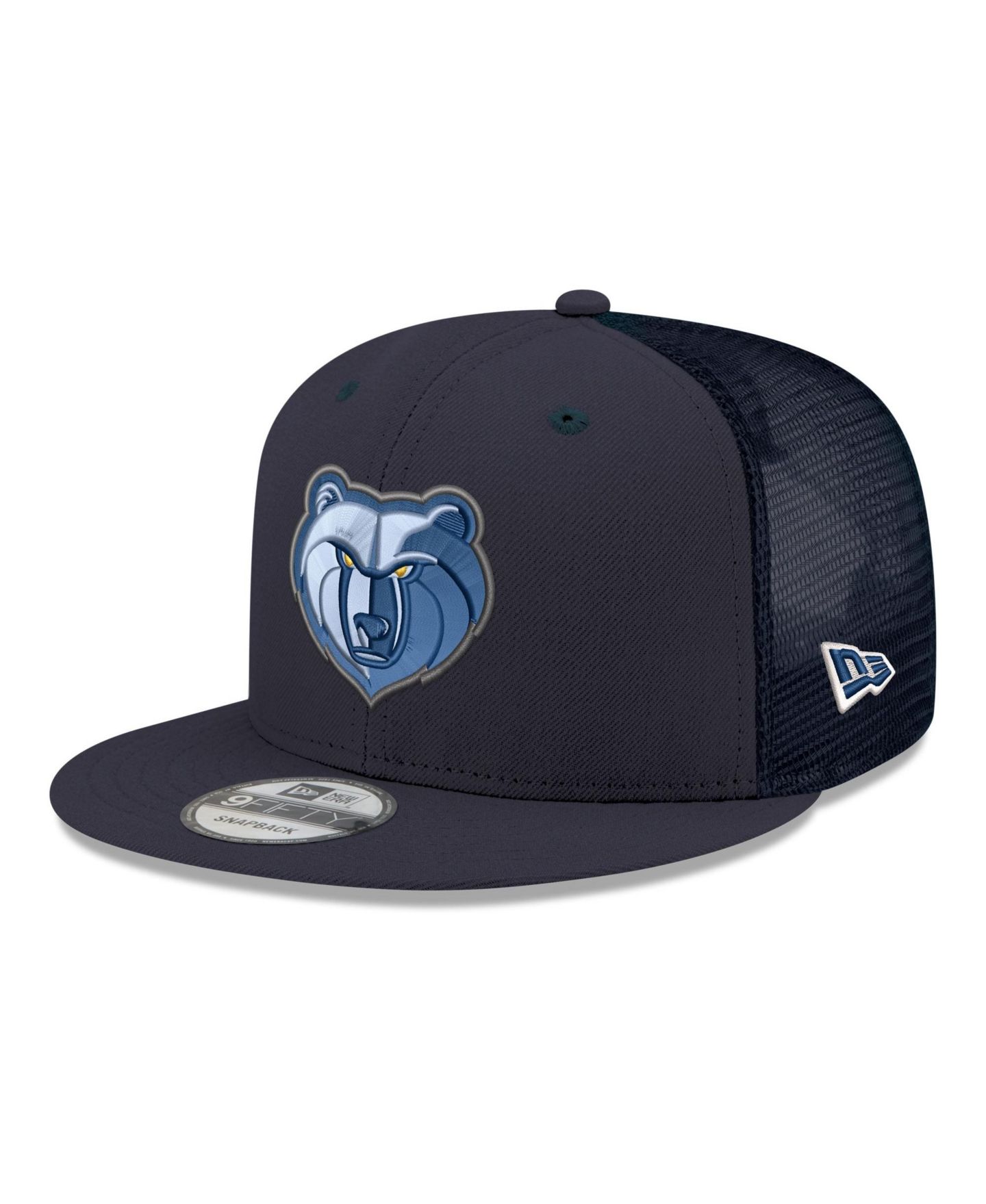 Мужская кепка New Era Navy Memphis Grizzlies Core Logo Meshback 9FIFTY Snapback Hat — фото 1
