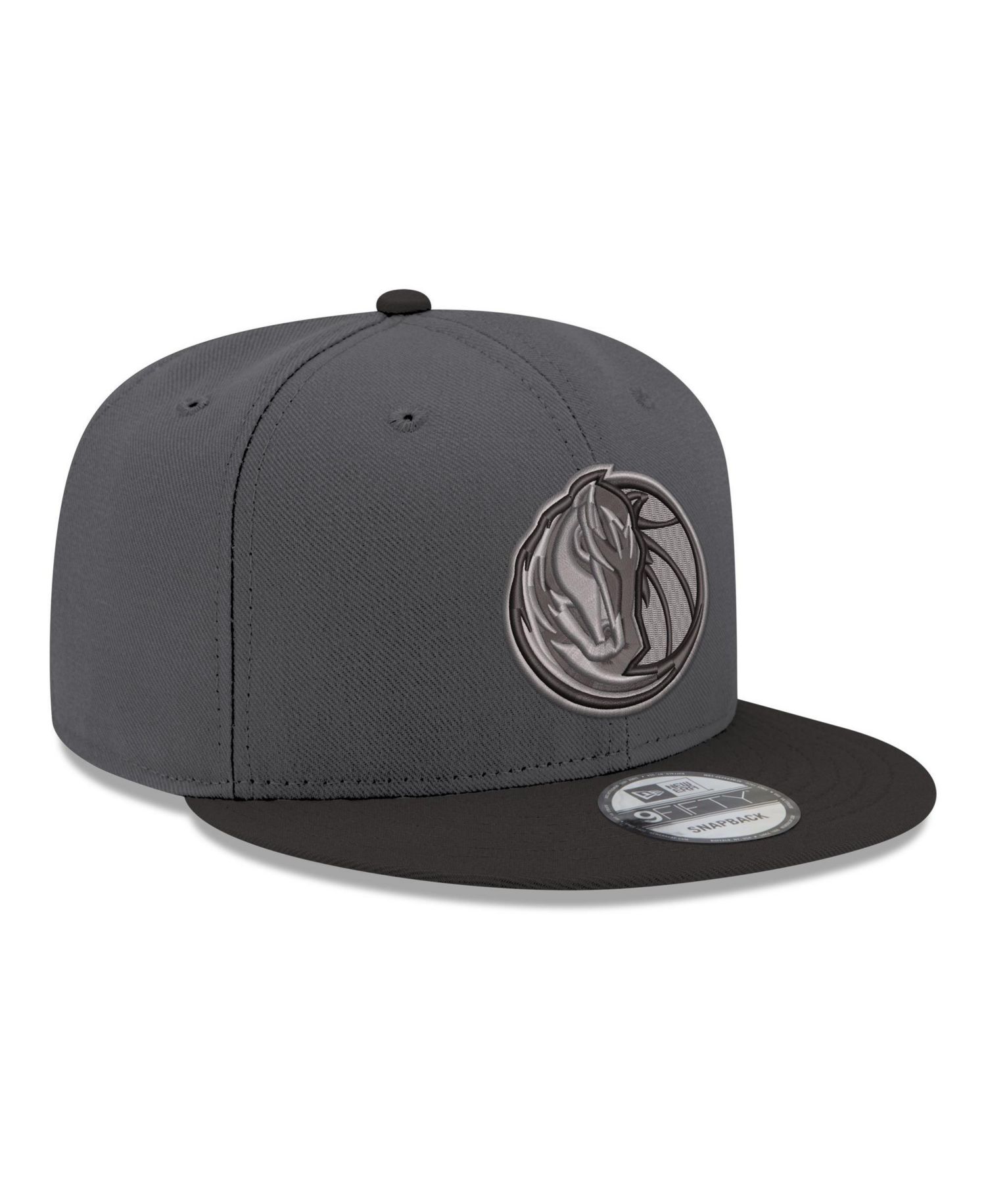 Men's Gray/Black Dallas Mavericks Logo 2-Tone 9FIFTY Snapback Hat