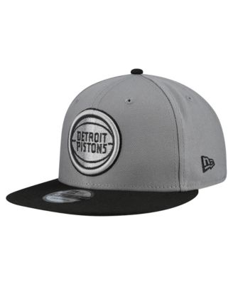 Men's Gray Detroit Pistons Core Logo Storm Gray Two-Tone 9FIFTY Snapback Hat
