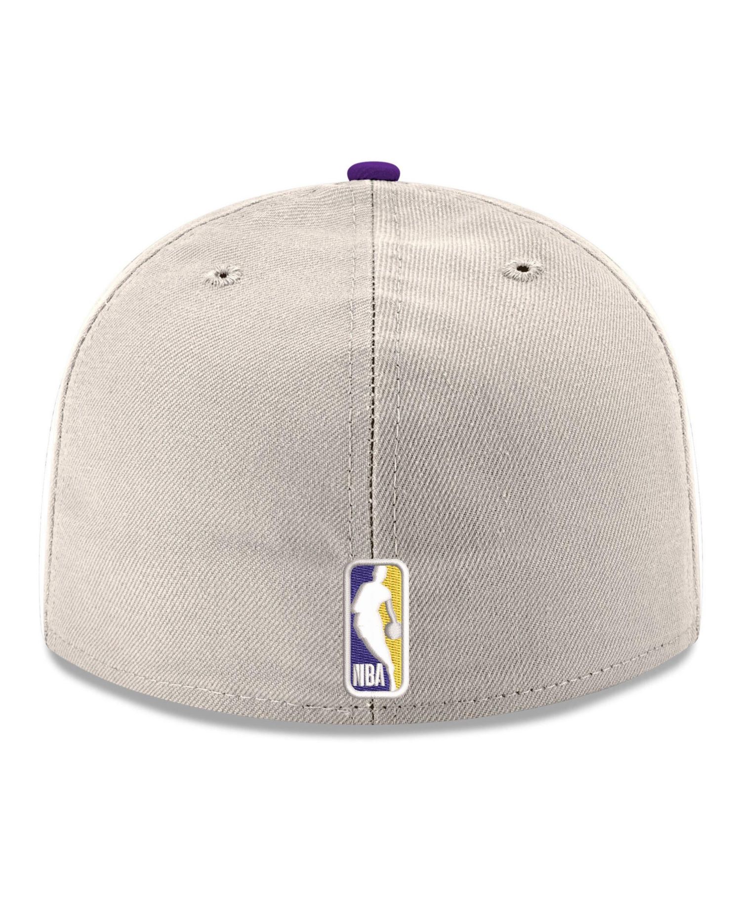Men's Gray/Purple Los Angeles Lakers Chrome 59FIFTY Fitted Hat