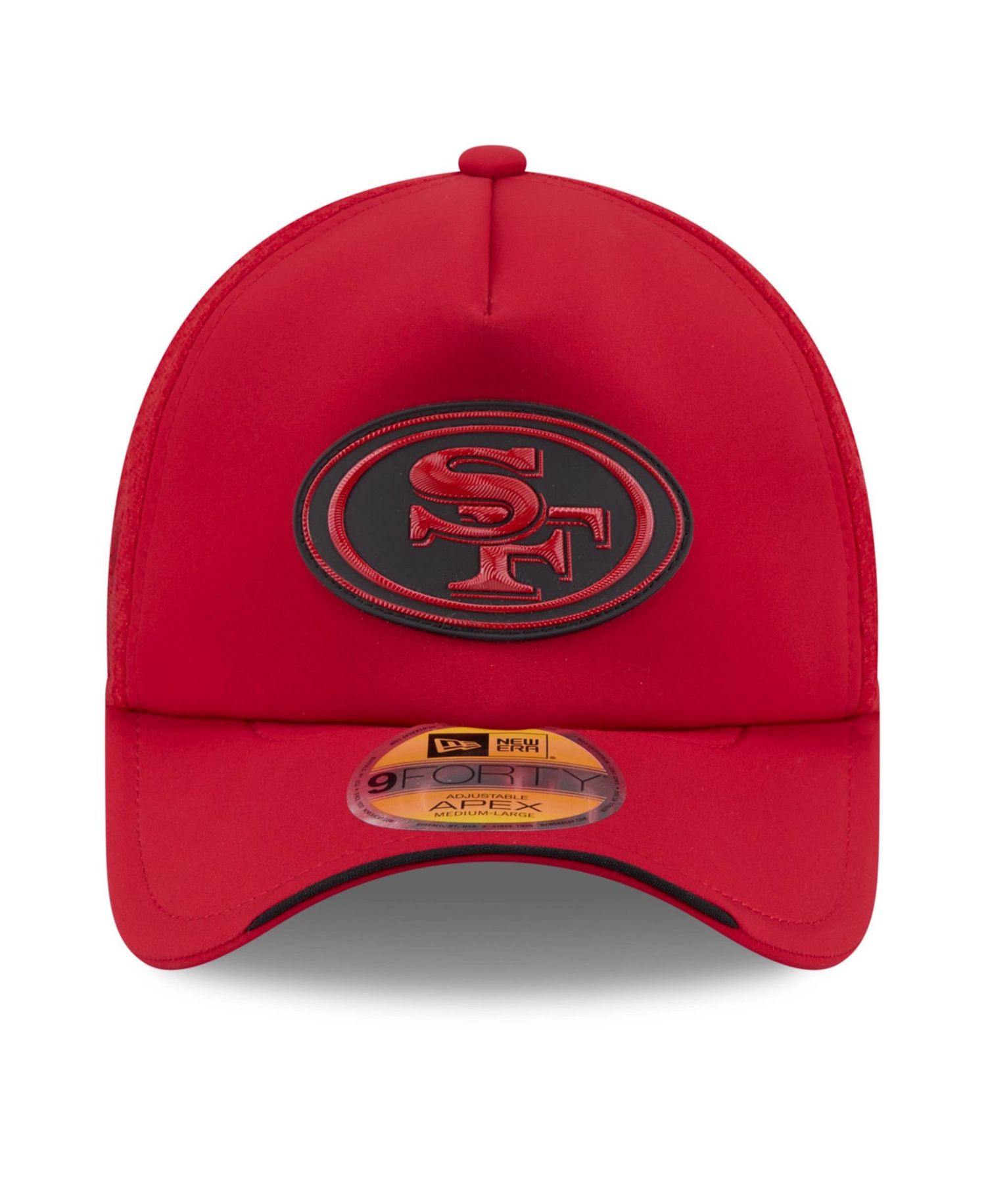 Big Boys and Girls Scarlet San Francisco 49ers 2026 Sideline Apex 9FORTY Adjustable Trucker Hat