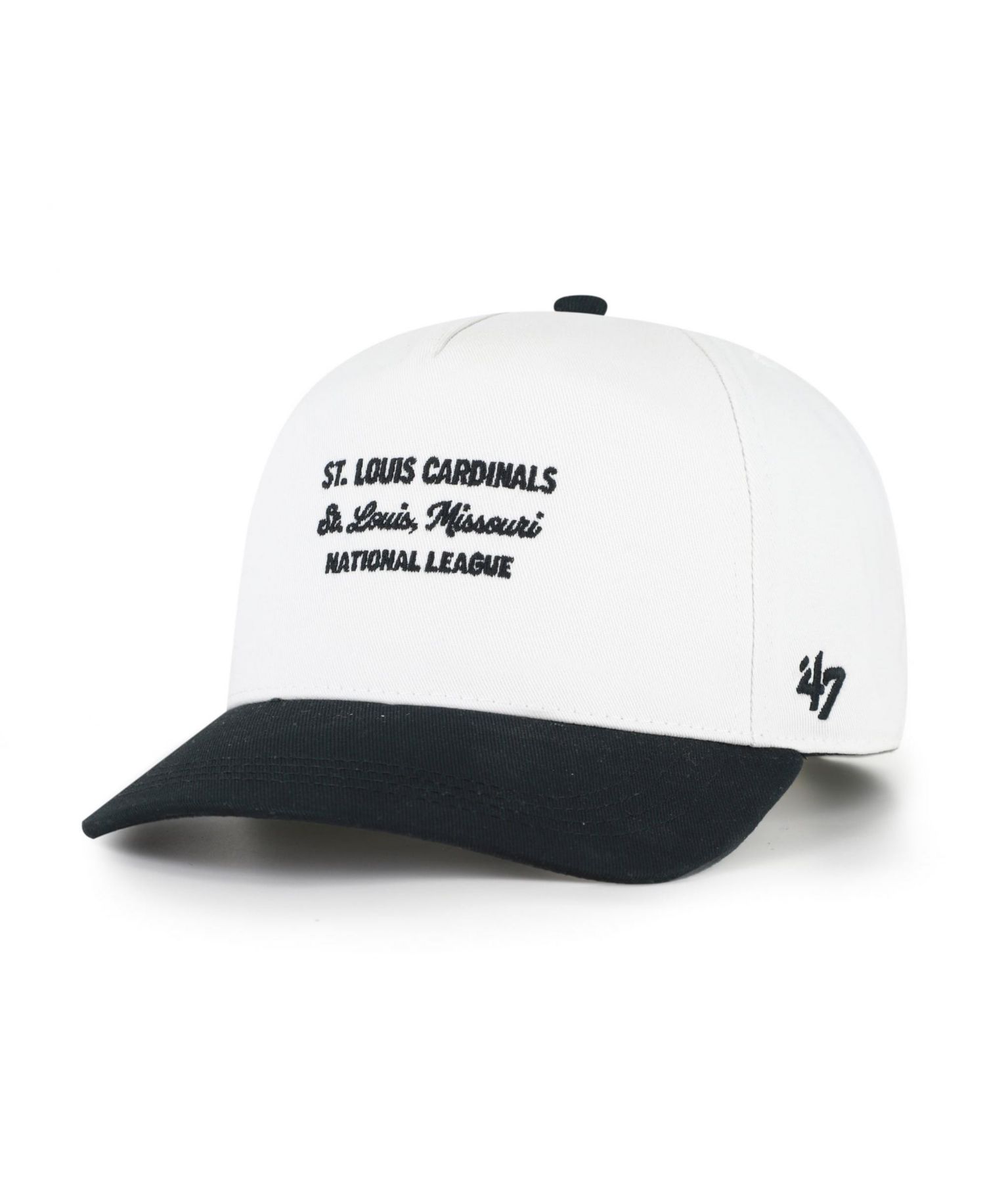 Men's '47 White/Black St. Louis Cardinals Contemporary Two-Tone Hitch Adjustable Hat
