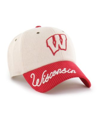 Women's White/Red Wisconsin Badgers Rope Script Clean Up Adjustable Hat