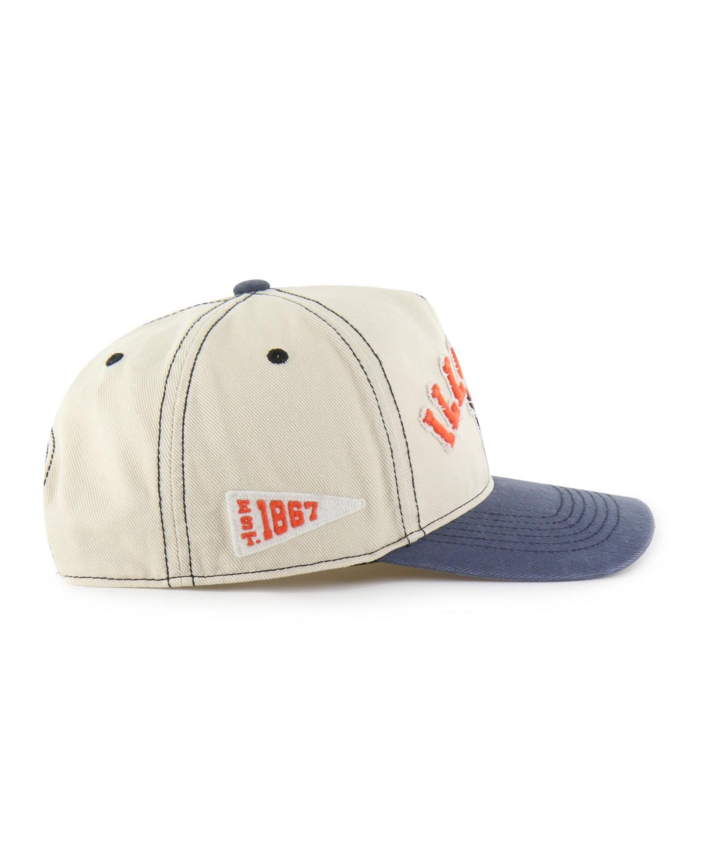 Кепка '47 Brand Tan/Navy Illinois Fighting Illini Well-Worn Calderwood Hitch Adjustable Hat — фото 3