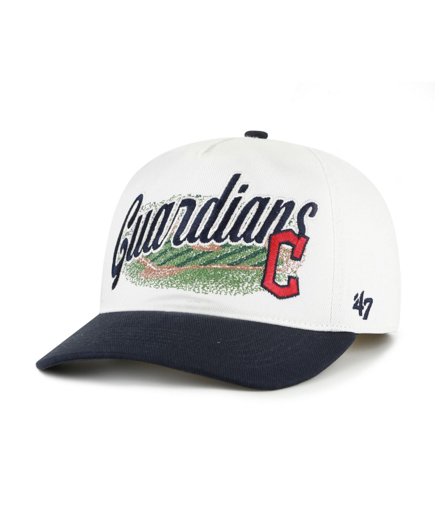 Men's '47 White/Navy Cleveland Guardians Enfield Hitch Adjustable Hat