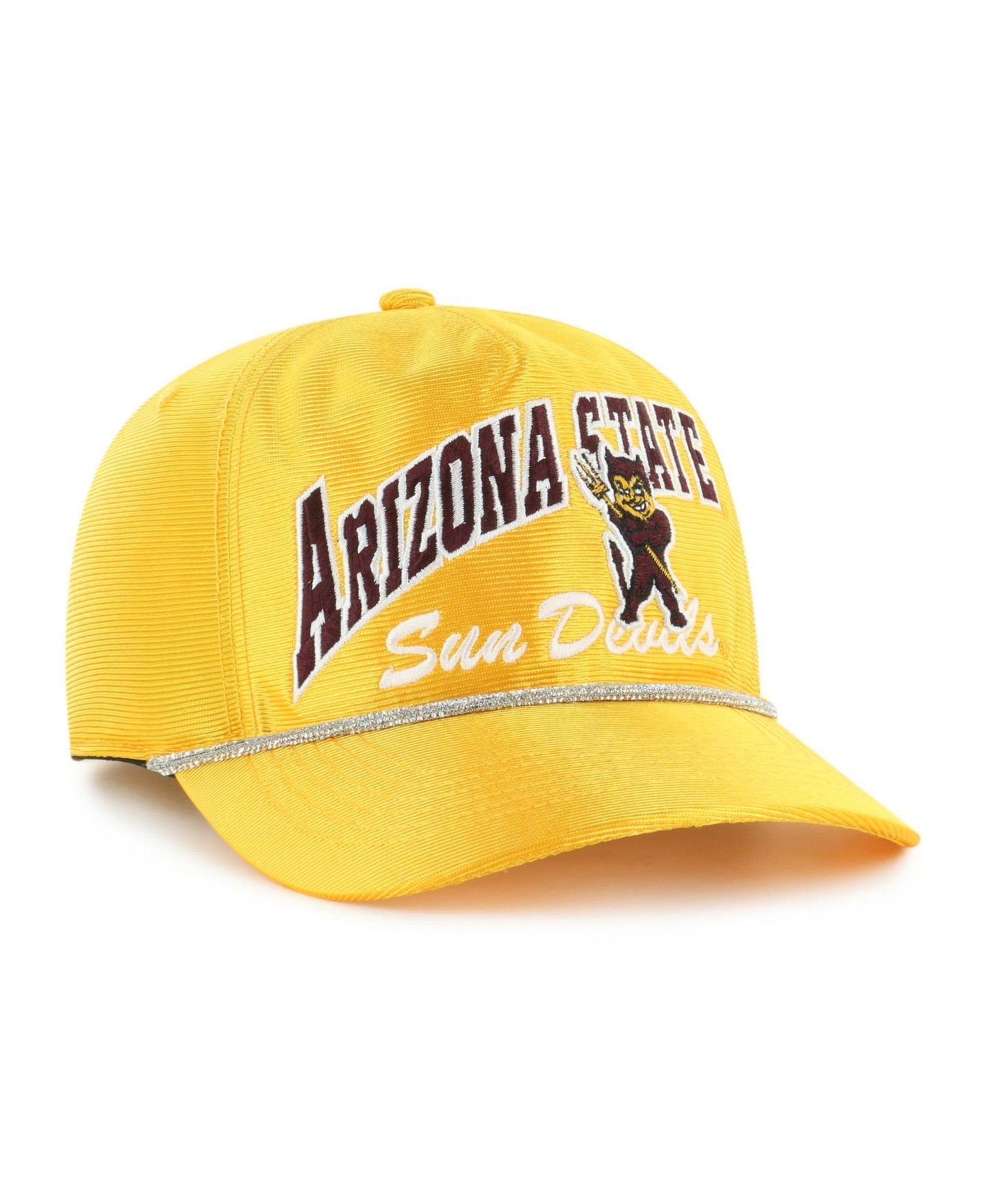 Женская кепка '47 Brand Gold Arizona State Sun Devils Glitter Hitch Adjustable Hat — фото 2