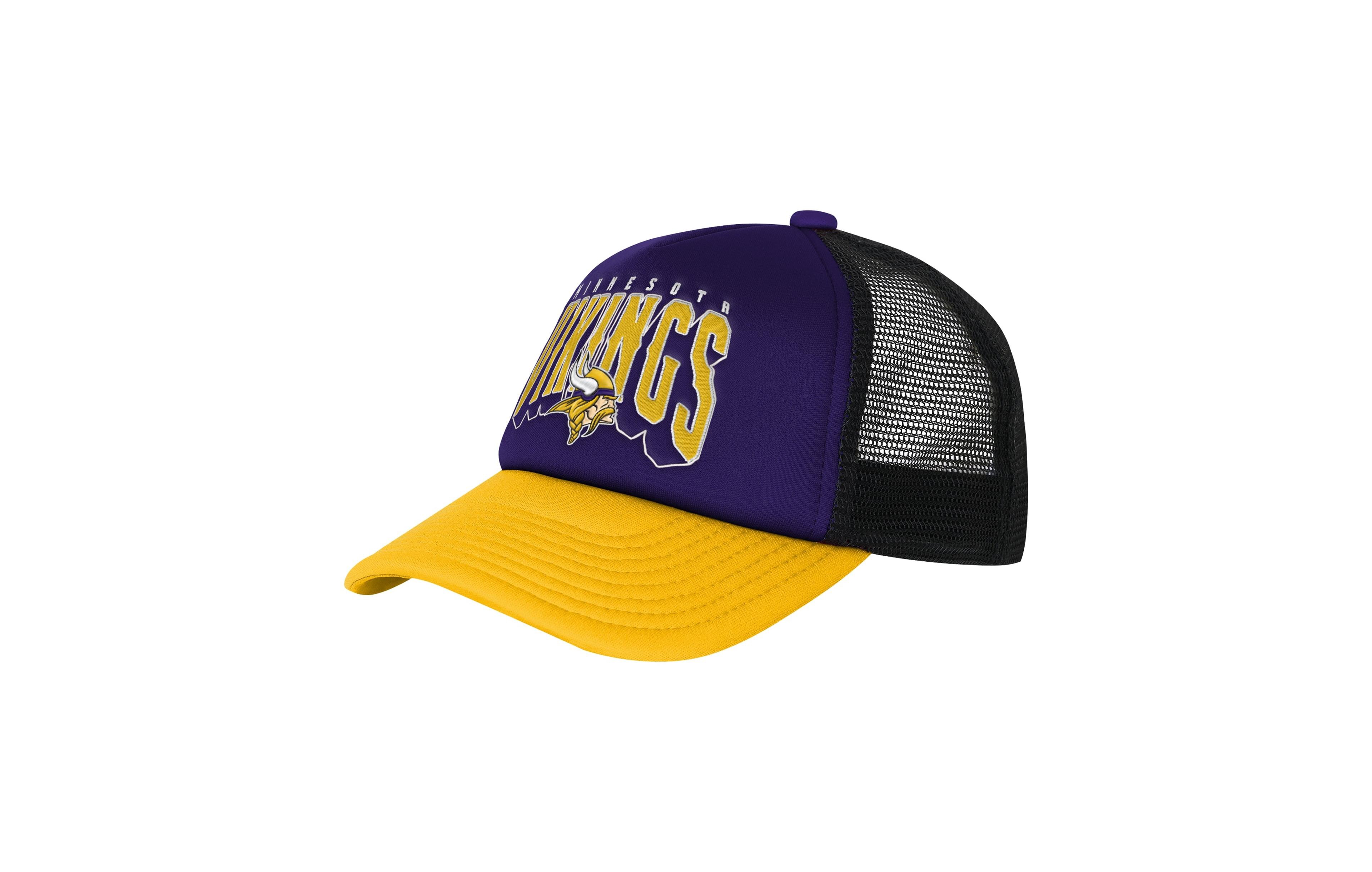 Outerstuff Big Boys and Girls Minnesota Vikings Handoff Foam Front Panel Trucker Hat