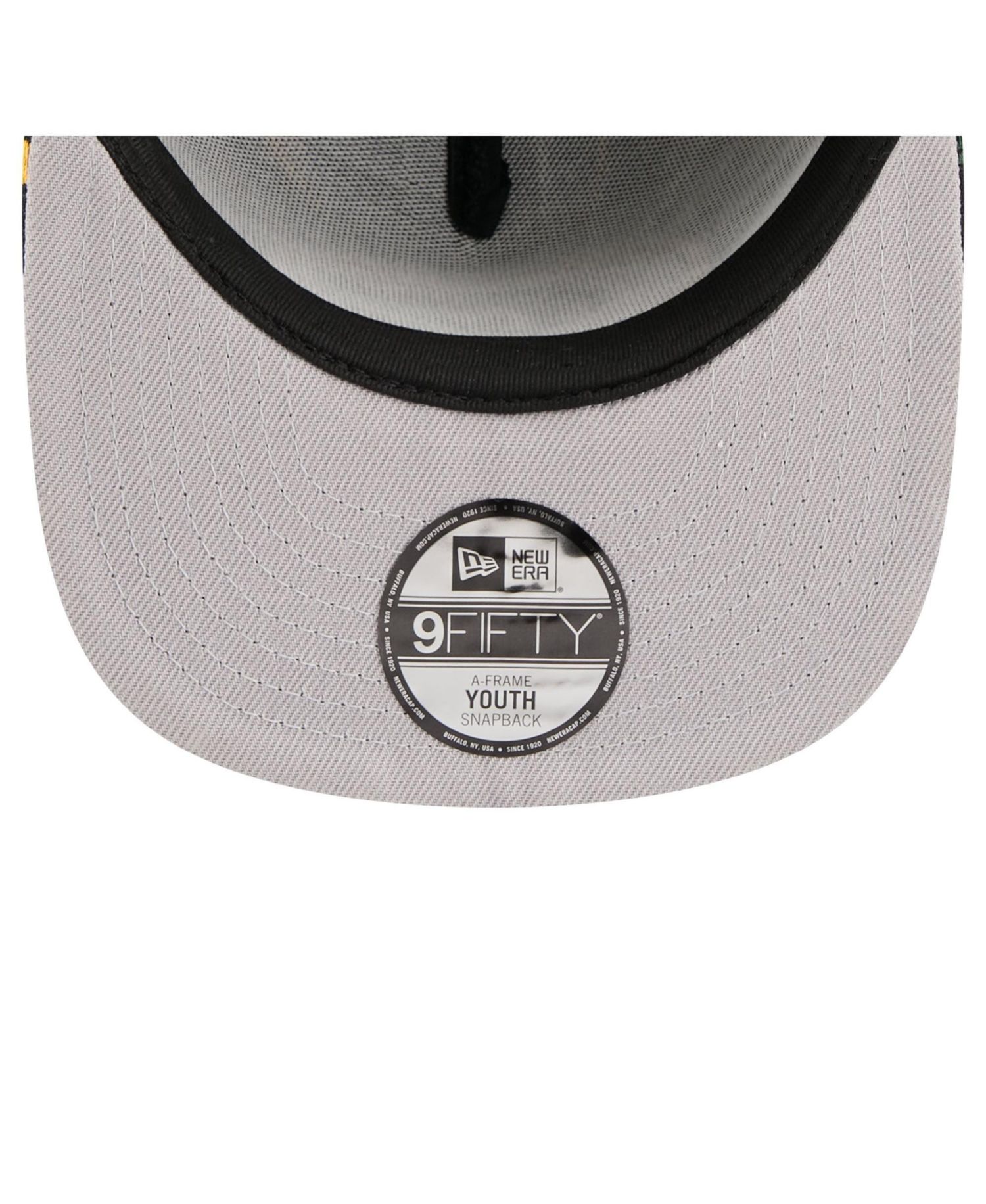 Big Boys and Girls Black Green Bay Packers Bolt A-Frame 9FIFTY Snapback Hat