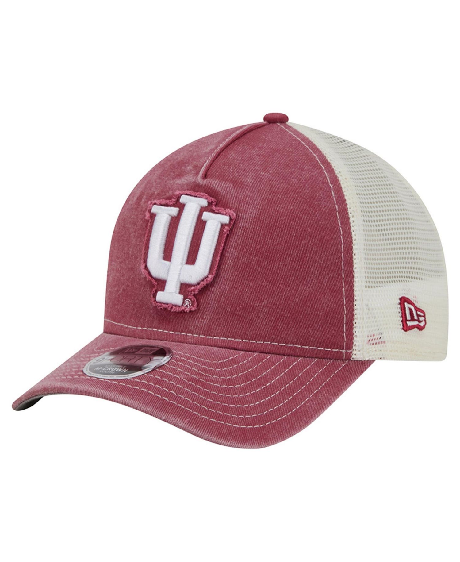 Big Boys and Girls Crimson Indiana Hoosiers Retro A-Frame Adjustable Trucker Hat