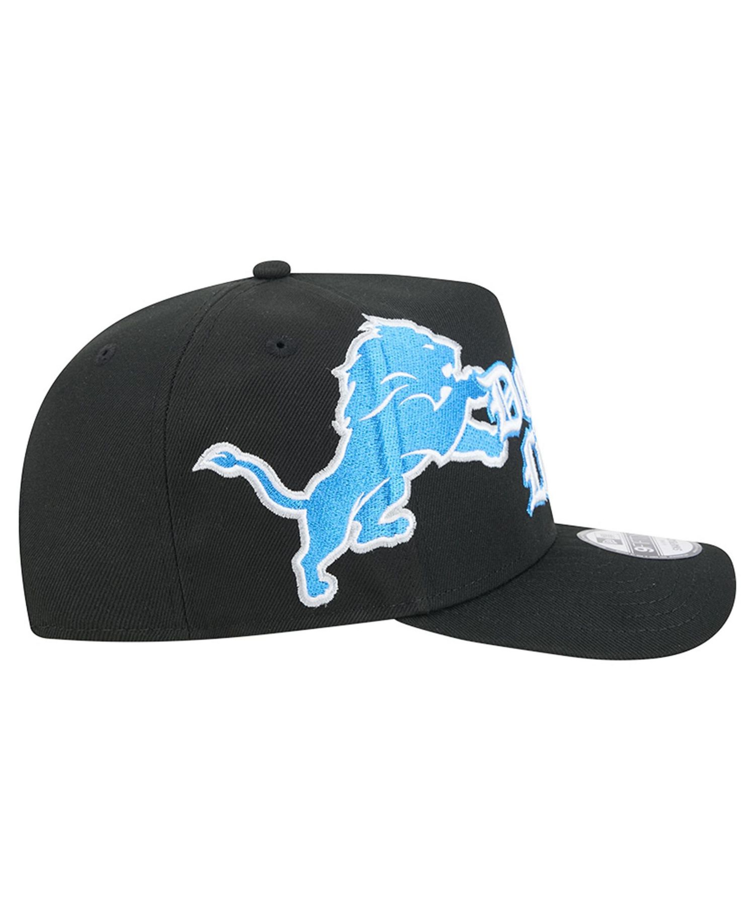 Men's Black Detroit Lions Proud A-Frame 9FIFTY Snapback Hat