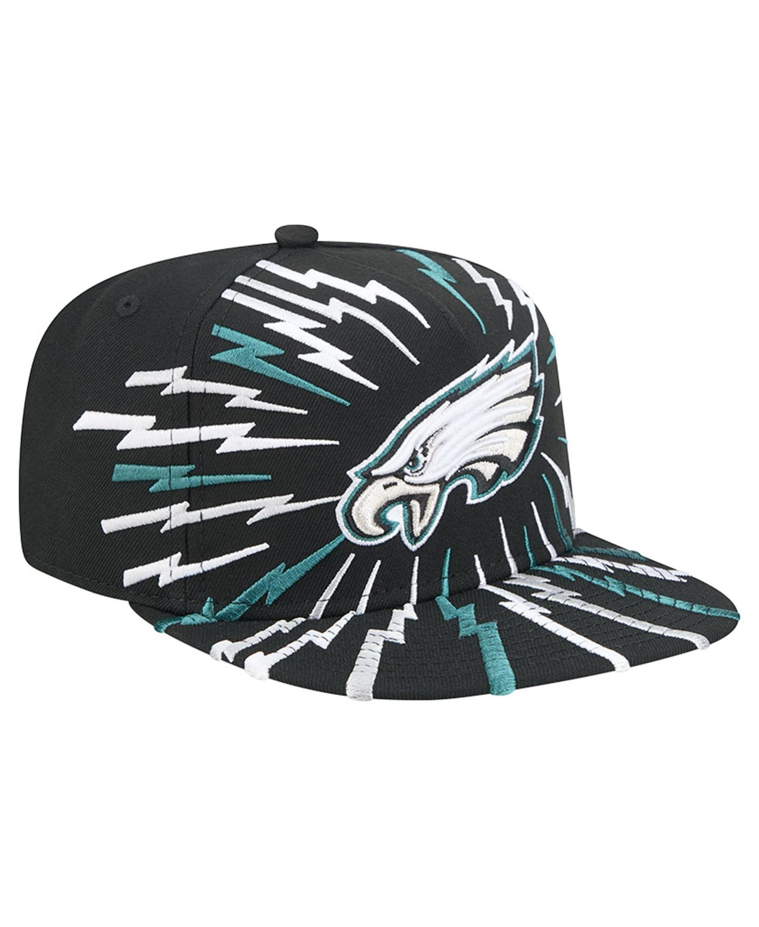 Men's Black Philadelphia Eagles Bolt A-Frame 9FIFTY Snapback Hat