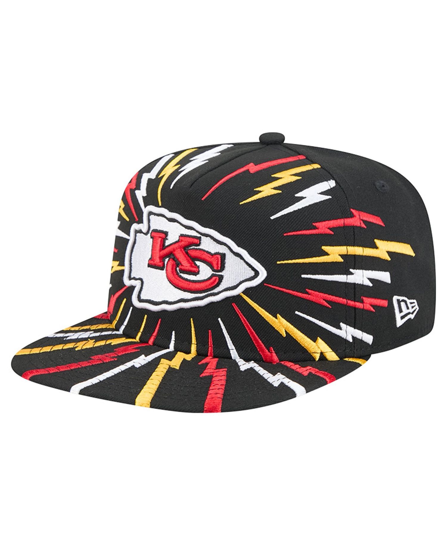 Men's Black Kansas City Chiefs Bolt A-Frame 9FIFTY Snapback Hat