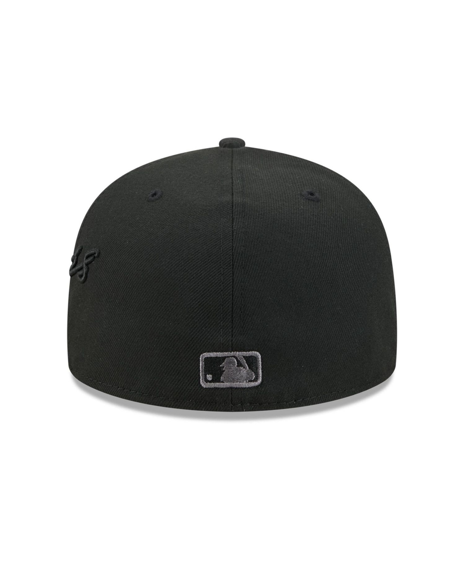 Men's Black Los Angeles Dodgers Side Script 59FIFTY Fitted Hat