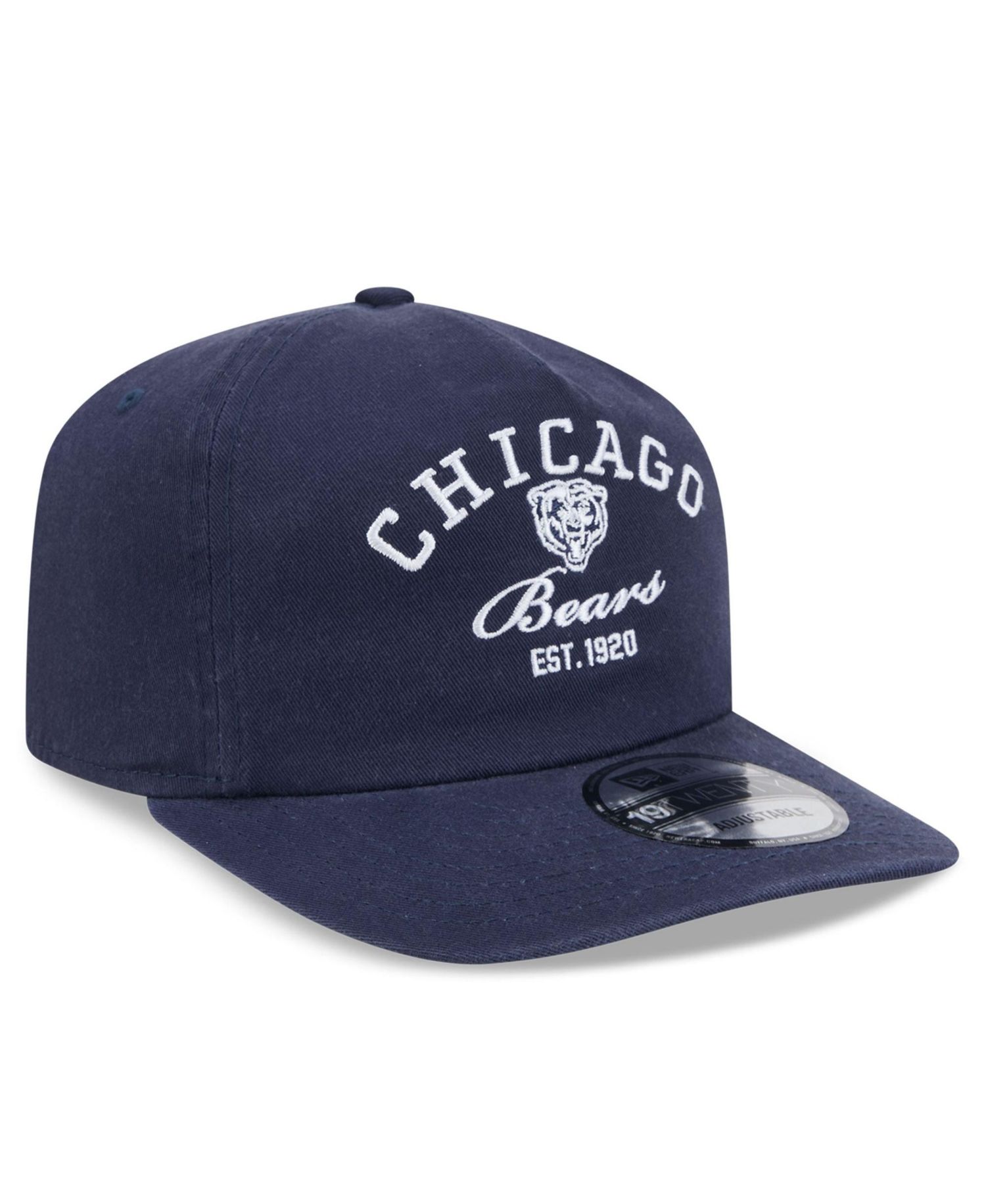 Men's Navy Chicago Bears Stacked 19TWENTY Adjustable Hat