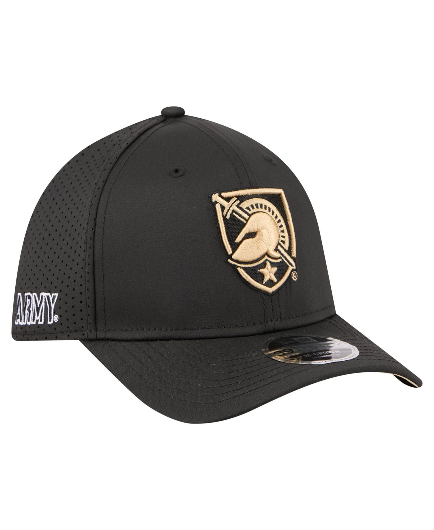 Men's Black Army Black Knights 39THIRTY M-Crown Stretch Hat
