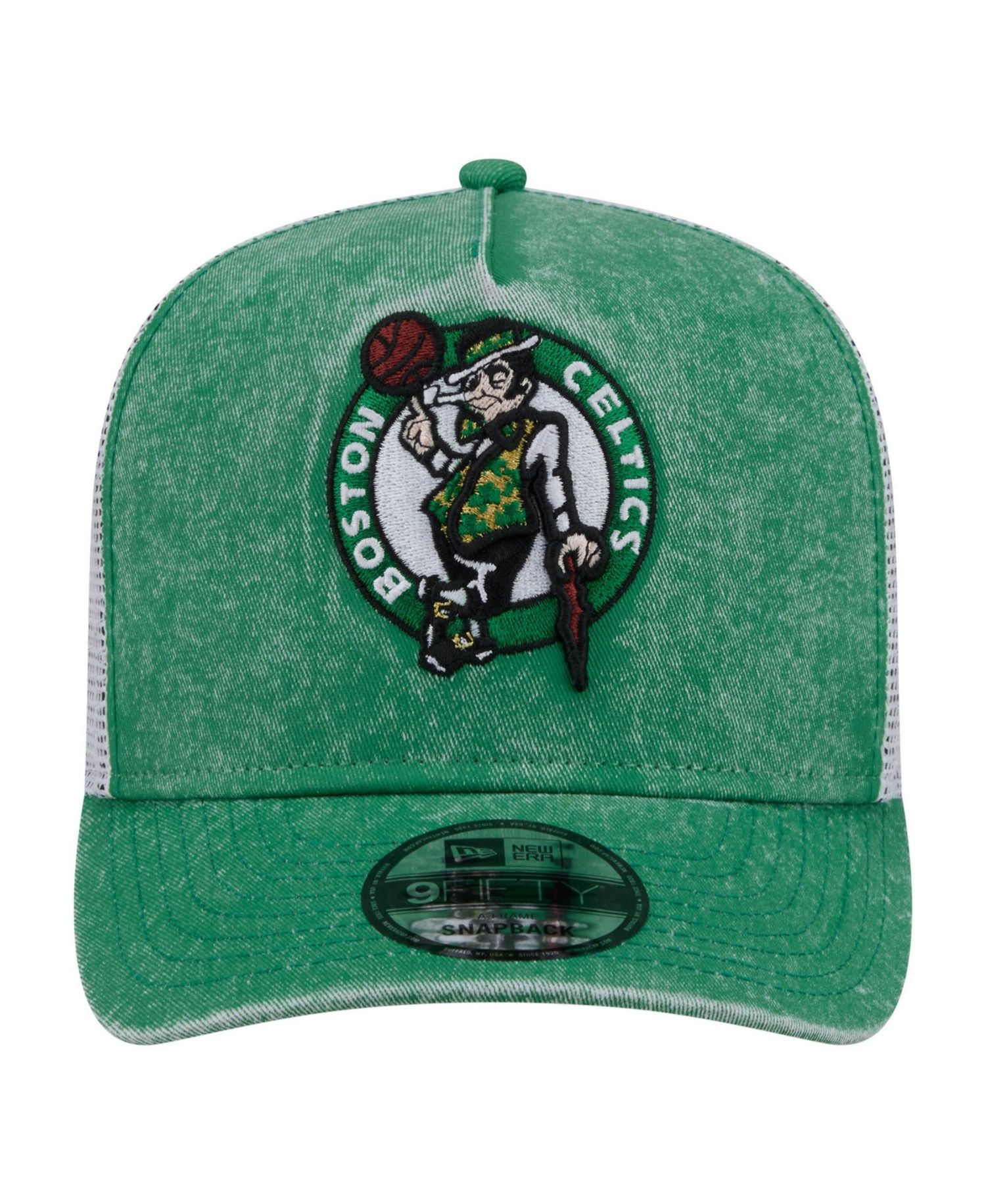 Men's Kelly Green/White Boston Celtics Washed Meshback 9FIFTY Adjustable Hat