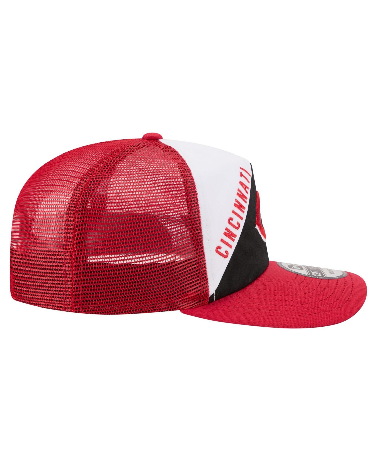 Men's White/Red Cincinnati Reds Retro Cut 19TWENTY Adjustable Trucker Hat
