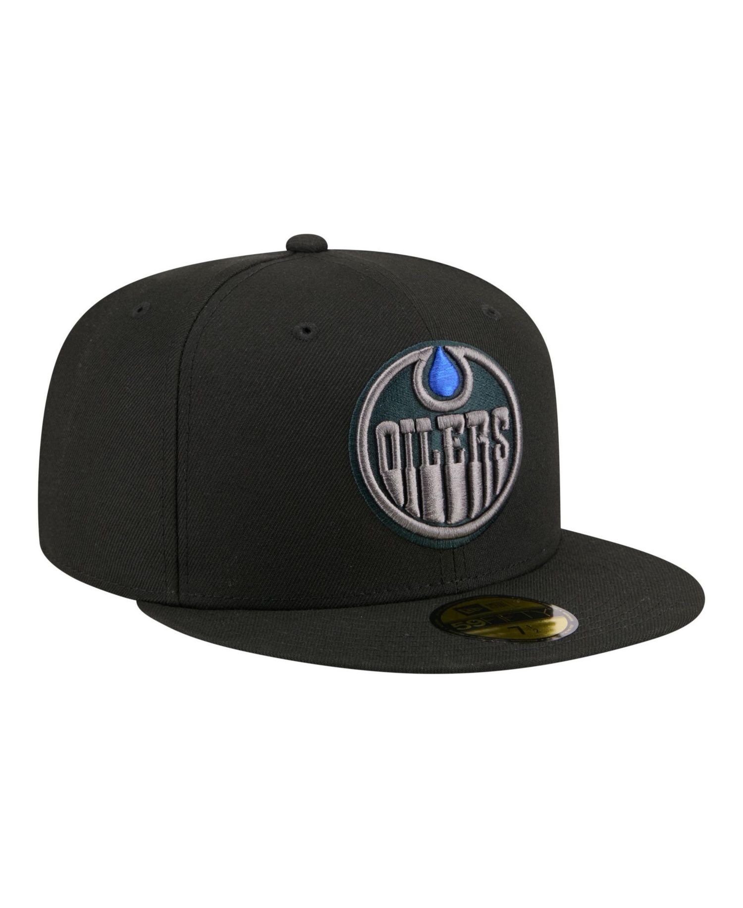Men's Black Edmonton Oilers Color Pop 59FIFTY Fitted Hat