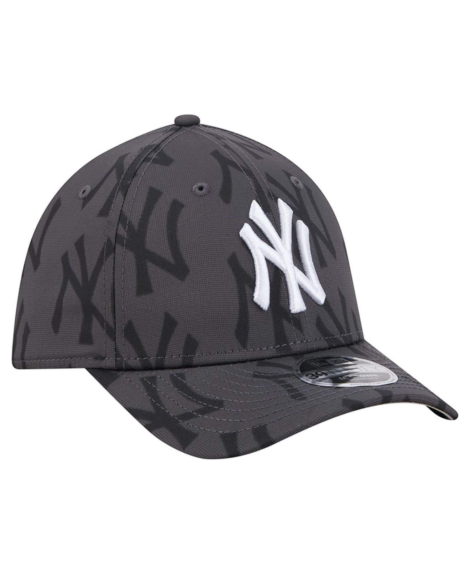 Men's Gray New York Yankees Halftone 39THIRTY Flex Hat