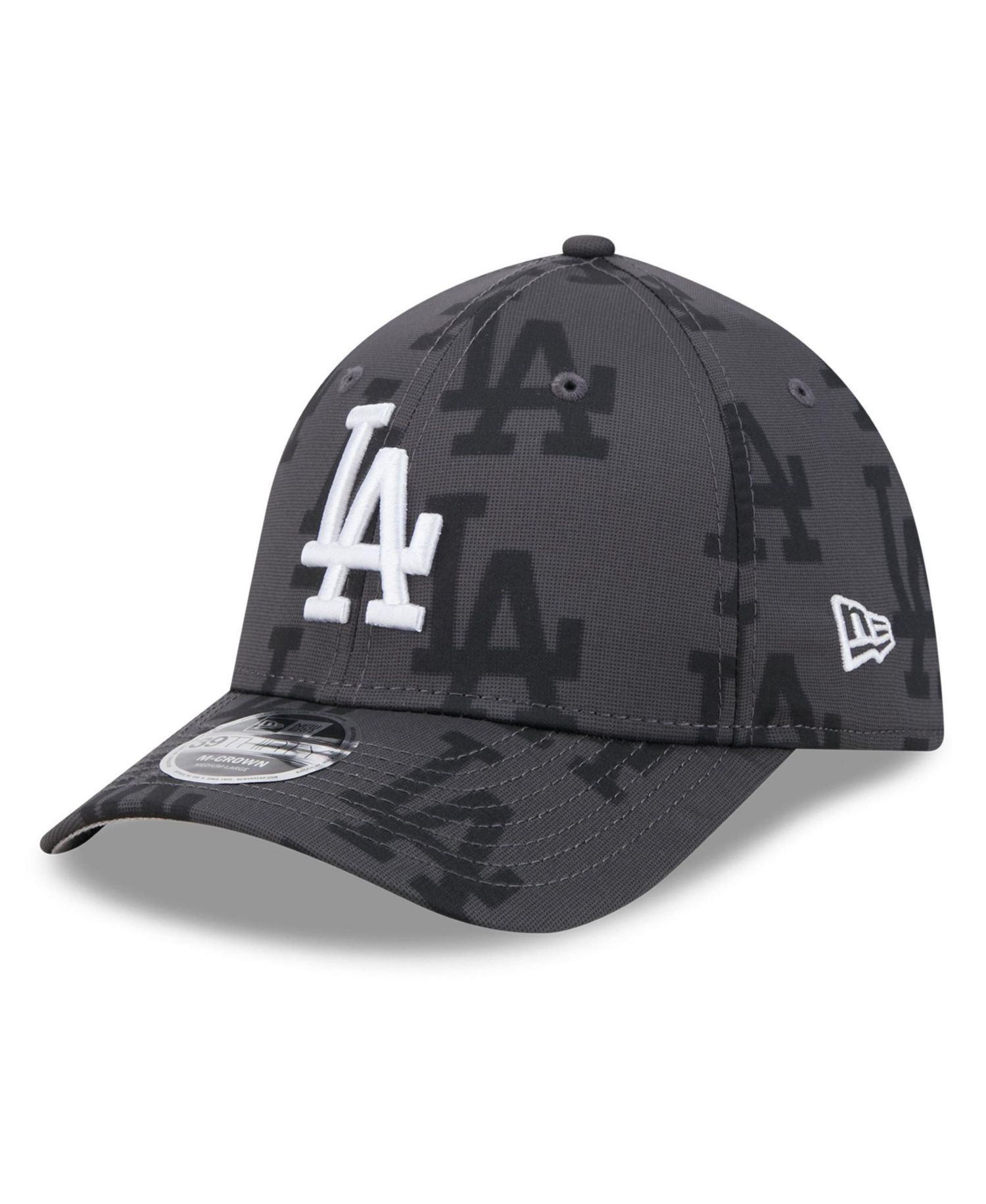 Men's Gray Los Angeles Dodgers Halftone 39THIRTY Flex Hat