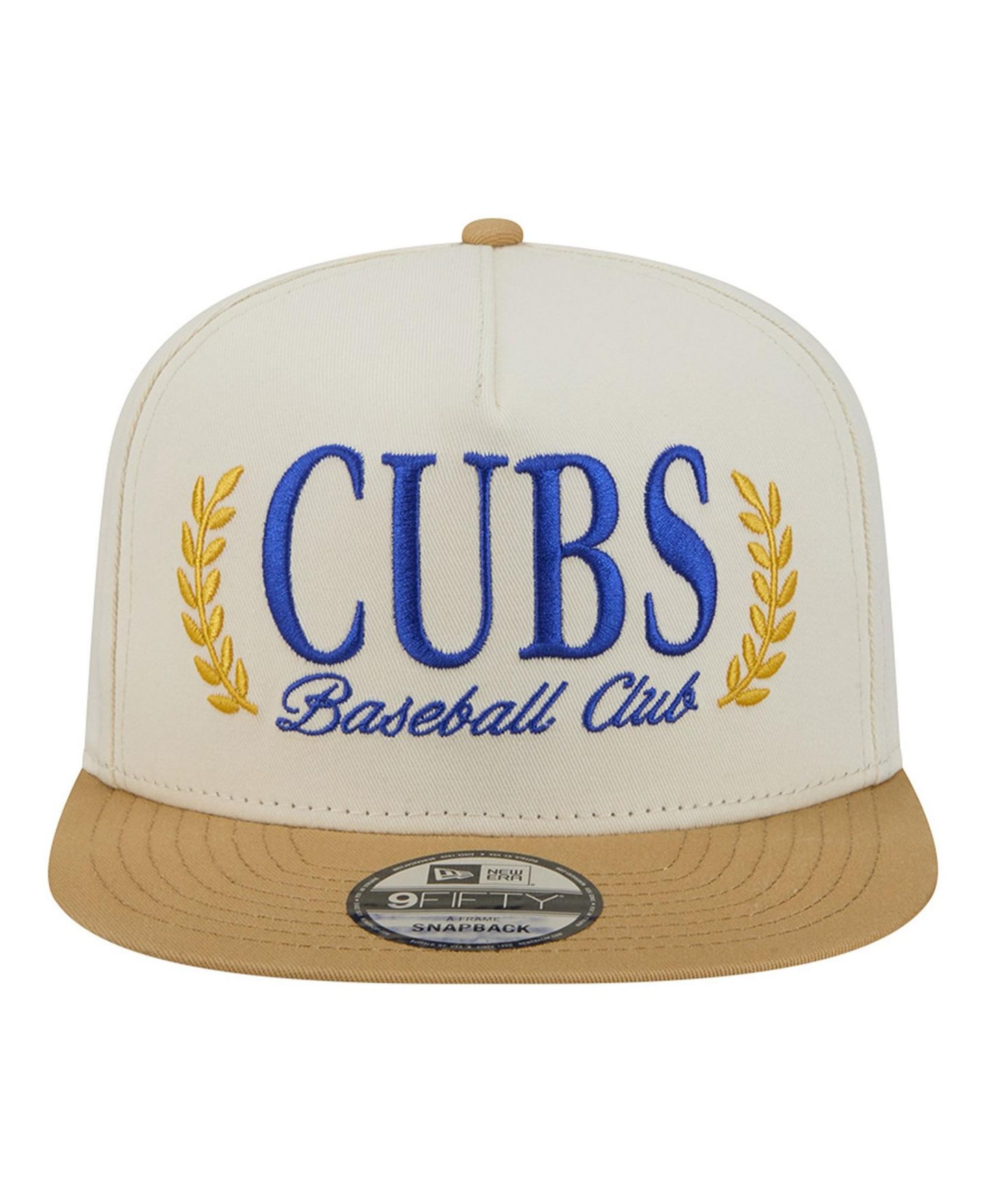Мужская кепка New Era Cream Chicago Cubs Club 9FIFTY A-Frame Snapback Hat — фото 2