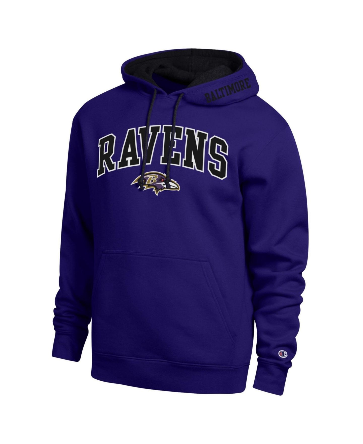 Мужская худи Champion Baltimore Ravens Contrast, Purple/Black — фото 1