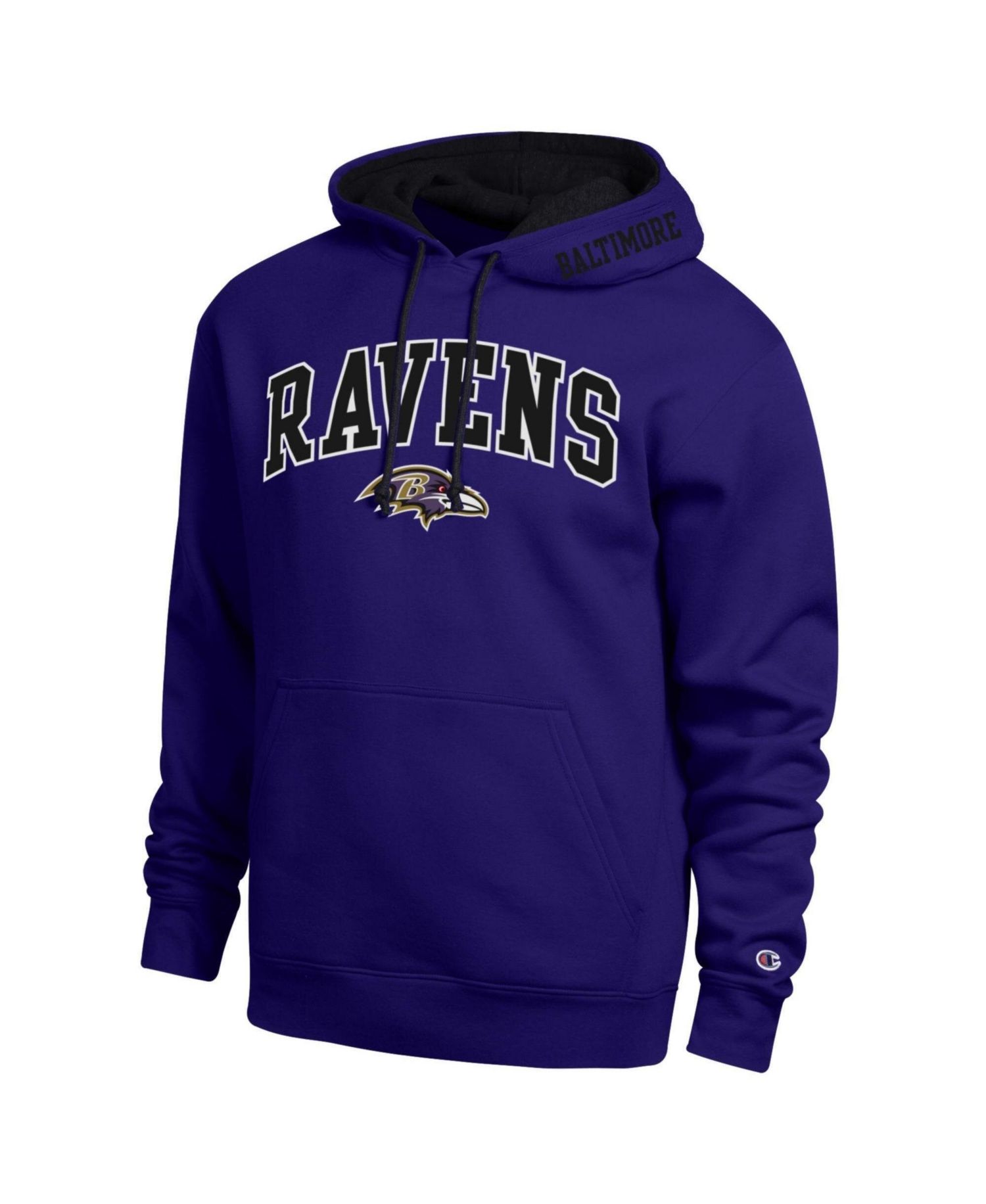 Men's Purple/Black Baltimore Ravens Contrast Hoodie