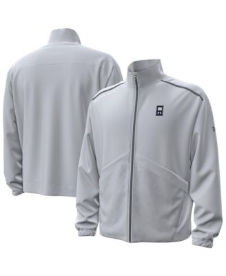 Men's Gray Notre Dame Fighting Irish 2026 Sideline Unstoppable Woven Full-Zip Jacket