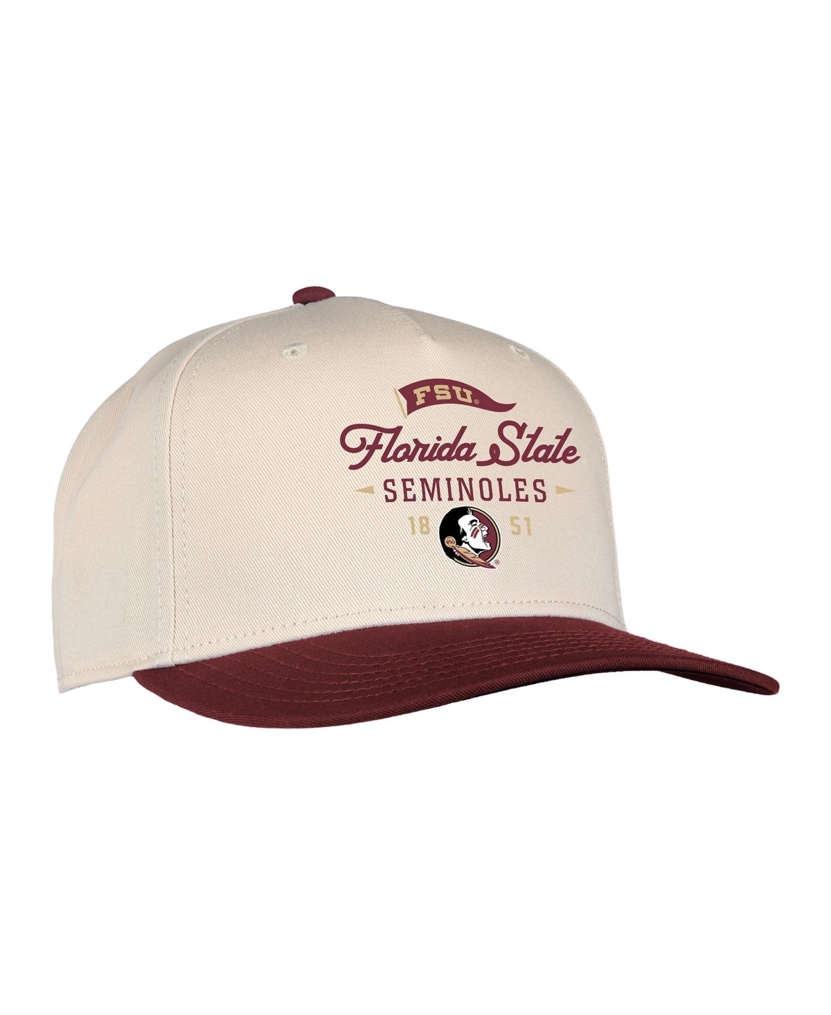 Ahead Men's And Women's Florida State Seminoles The 1995 Embroidered-graphics Adjustable Baseball Cap In Cream