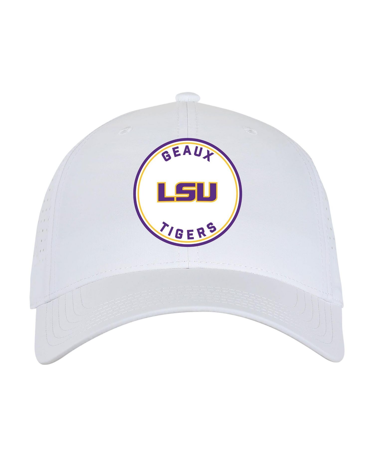 Men's and Women's White LSU Tigers Brezo Adjustable Hat