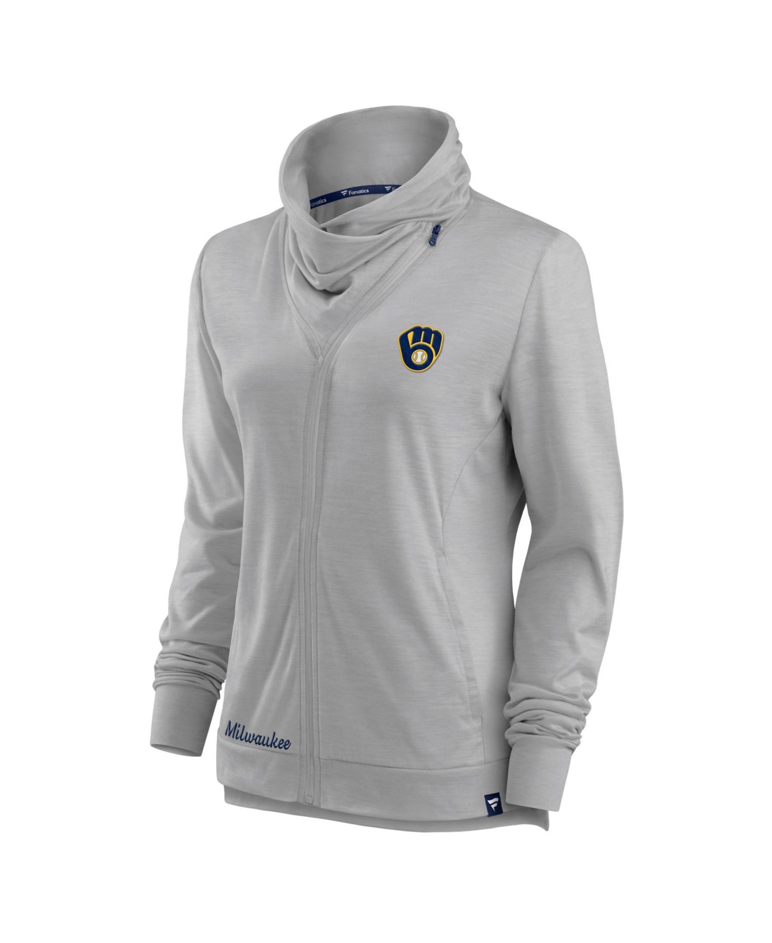 Women's Gray Milwaukee Brewers Break It Loose Full-Zip Jacket