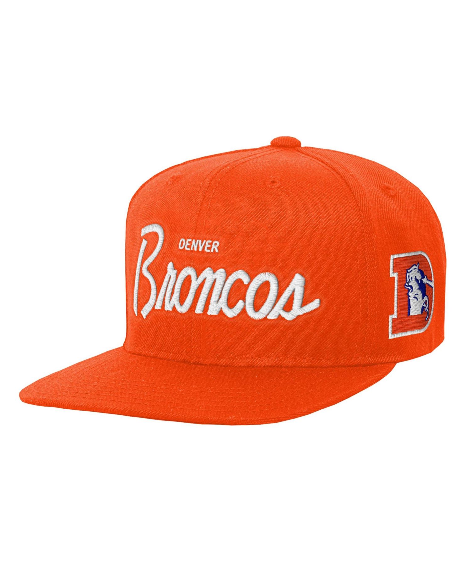 Big Boys and Girls Orange Denver Broncos Head Coach Flat Brim Snapback Hat