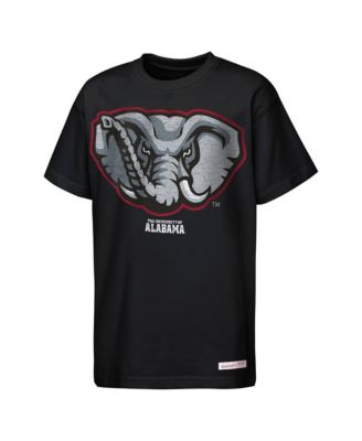 Big Boys and Girls  Black Alabama Crimson Tide Mascot Big Face Heavyweight T-Shirt