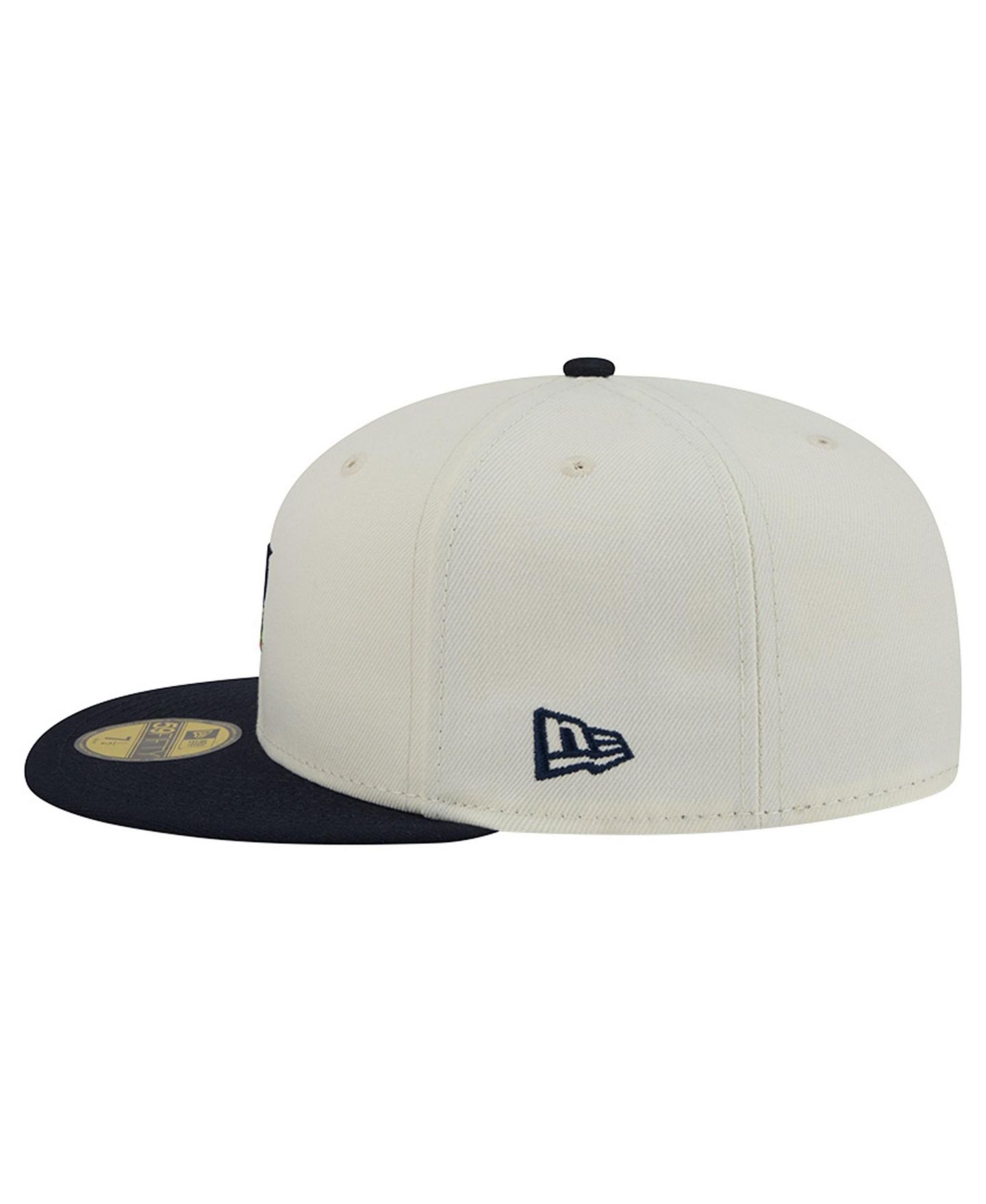 Мужская кепка New Era White/Navy Detroit Tigers Blossom 59FIFTY Fitted Hat — фото 7