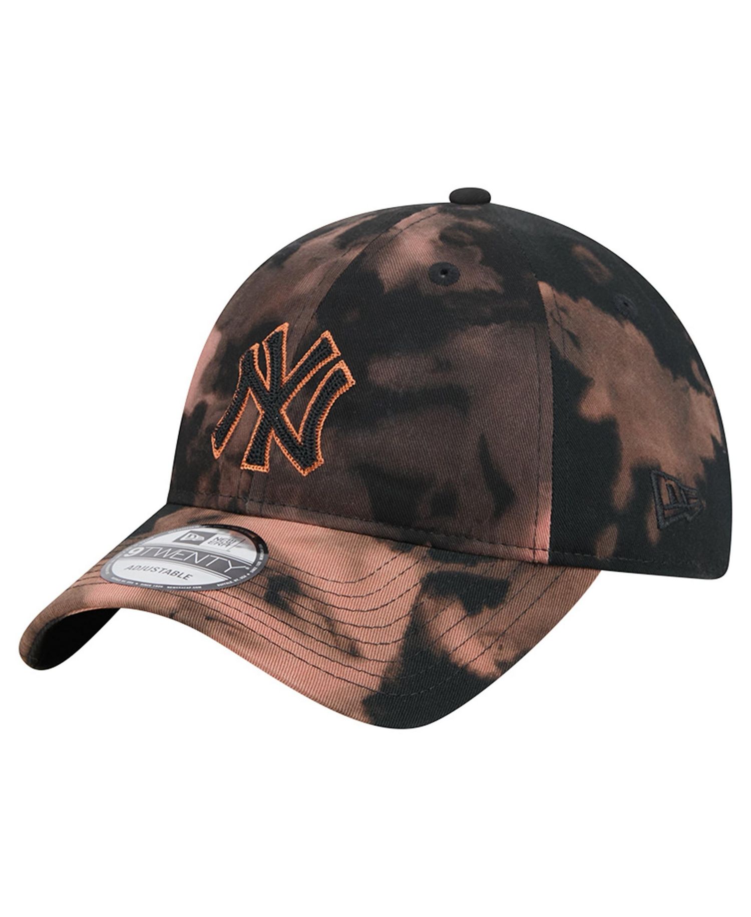 Men's Black New York Yankees Bleach Wash 9TWENTY Adjustable Hat