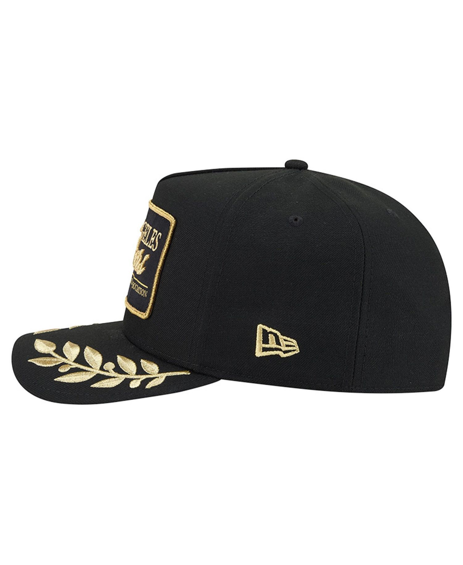 Men's Black Los Angeles Lakers Golden 9FIFTY Snapback Hat